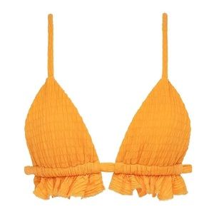 Mari Scrunch Ruffle Triangle Bikini Top